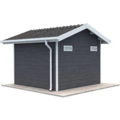 Abri De Jardin En Bois Composite 28mm Anthracite 7,78m² PREMIUM - Woodlife Garden -Outdoor Soldes abri de jardin en bois composite 28mm anthracite 778m premium woodlife garden 3