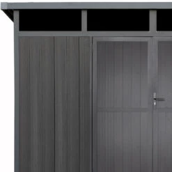 Abri De Jardin En Bois Composite 28mm Anthracite 8,09m² GORDON Skylight - Woodlife Garden -Outdoor Soldes abri de jardin en bois composite 28mm anthracite 809m gordon skylight woodlife garden 2