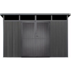 Abri De Jardin En Bois Composite 28mm Anthracite 8,09m² GORDON Skylight - Woodlife Garden