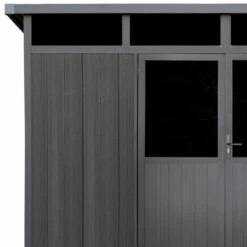 Abri De Jardin En Bois Composite 28mm Anthracite 8,09m² WINSTON Skylight - Woodlife Garden -Outdoor Soldes abri de jardin en bois composite 28mm anthracite 809m winston skylight woodlife garden 2