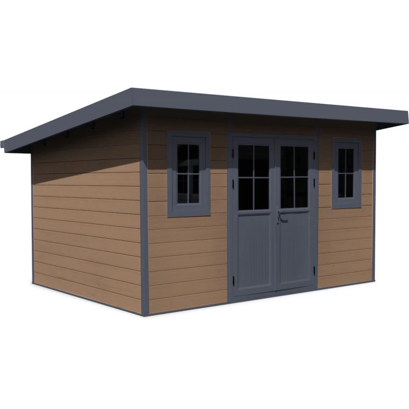 Abri De Jardin En Bois Composite 28mm Aspect Bois 12m² PREMIUM Toit Monopente - Woodlife Garden 3 Abri De Jardin En Bois Composite 28mm Aspect Bois 12m² PREMIUM Toit Monopente - Woodlife Garden – Image 3