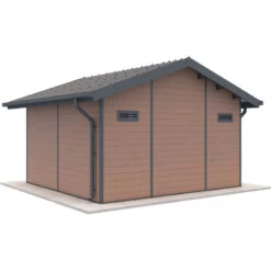 Abri De Jardin En Bois Composite 28mm Aspect Bois 14,75m² PREMIUM - Woodlife Garden -Outdoor Soldes abri de jardin en bois composite 28mm aspect bois 1475m premium woodlife garden 3