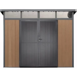 Abri De Jardin En Bois Composite 28mm Aspect Bois 6,69m² GORDON Skylight - Woodlife Garden