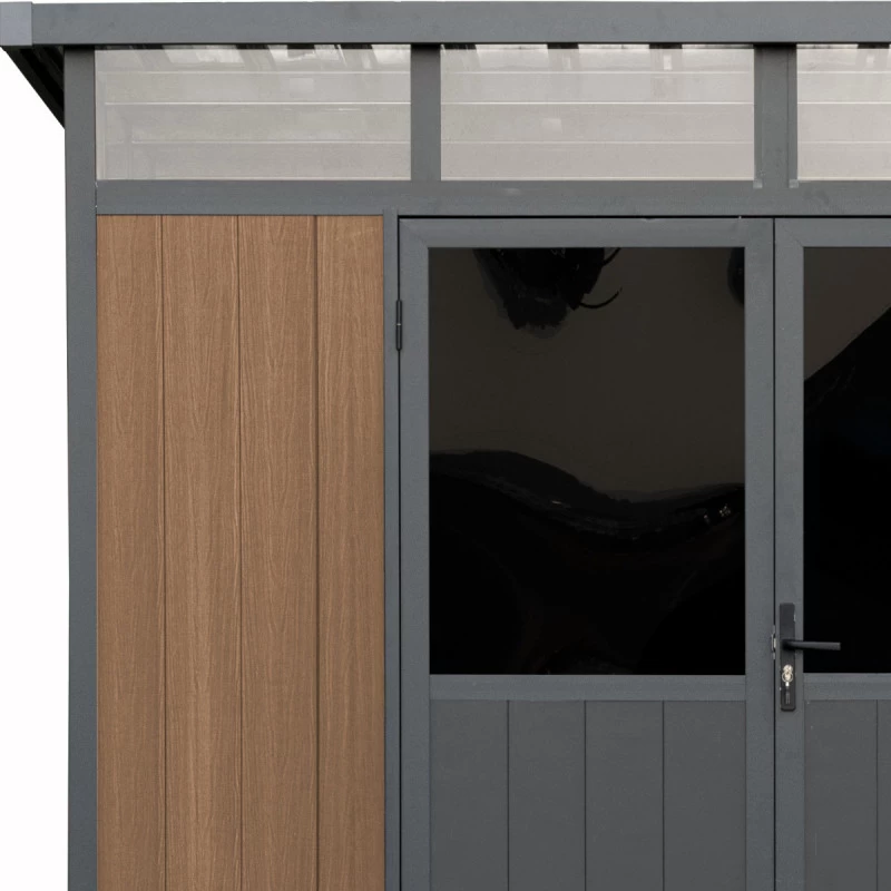 Abri De Jardin En Bois Composite 28mm Aspect Bois 6,69m² WINSTON Skylight - Woodlife Garden 4 Abri De Jardin En Bois Composite 28mm Aspect Bois 6,69m² WINSTON Skylight - Woodlife Garden – Image 4