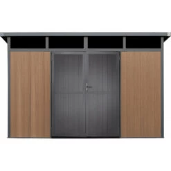 Abri De Jardin En Bois Composite 28mm Aspect Bois 8,09m² GORDON Skylight - Woodlife Garden