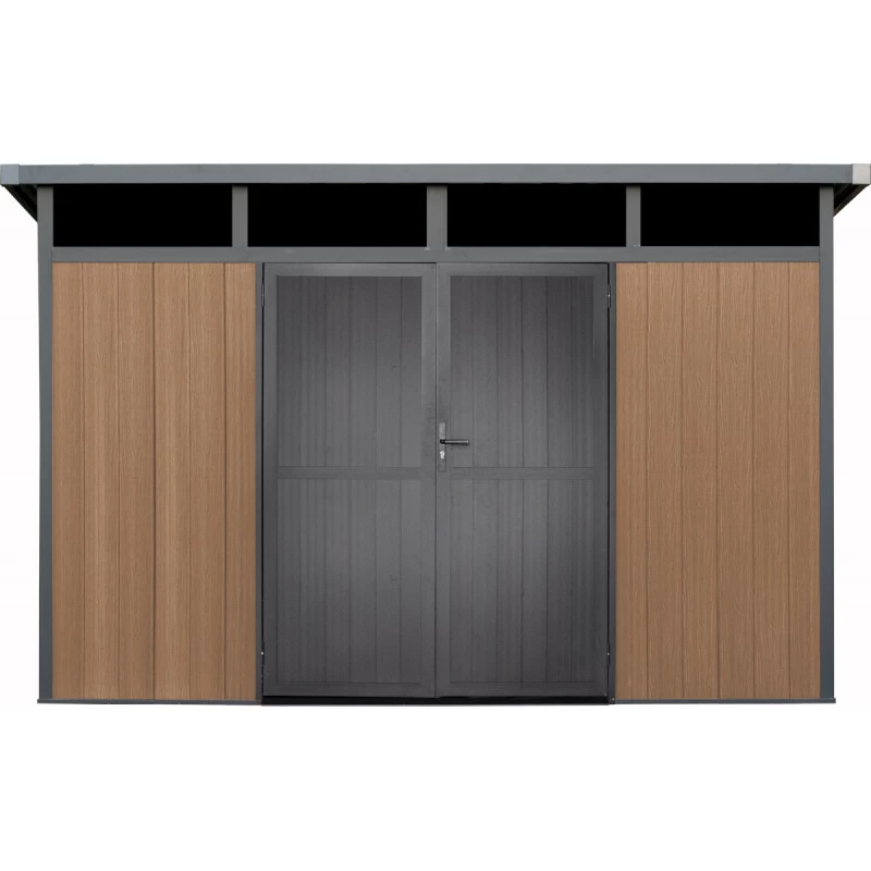 Abri De Jardin En Bois Composite 28mm Aspect Bois 8,09m² GORDON Skylight - Woodlife Garden 1 Abri De Jardin En Bois Composite 28mm Aspect Bois 8,09m² GORDON Skylight - Woodlife Garden