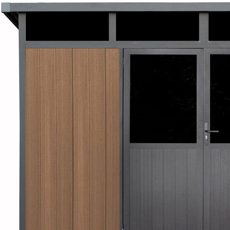 Abri De Jardin En Bois Composite 28mm Aspect Bois 8,09m² WINSTON Skylight - Woodlife Garden 4 Abri De Jardin En Bois Composite 28mm Aspect Bois 8,09m² WINSTON Skylight - Woodlife Garden – Image 4