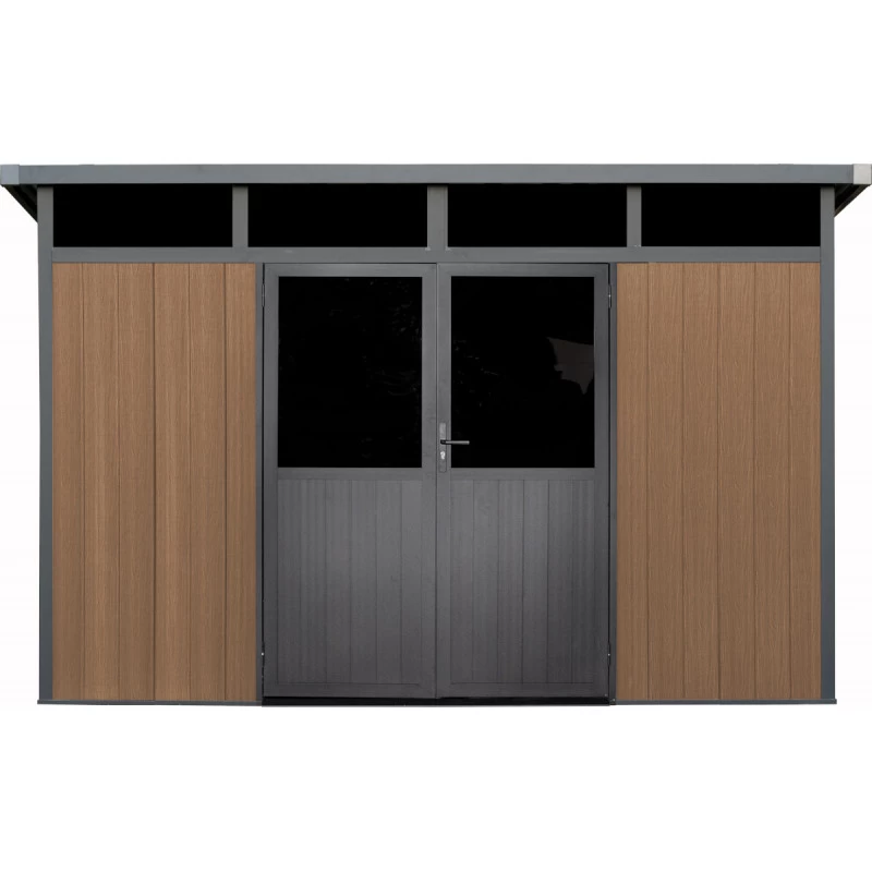 Abri De Jardin En Bois Composite 28mm Aspect Bois 8,09m² WINSTON Skylight - Woodlife Garden 1 Abri De Jardin En Bois Composite 28mm Aspect Bois 8,09m² WINSTON Skylight - Woodlife Garden