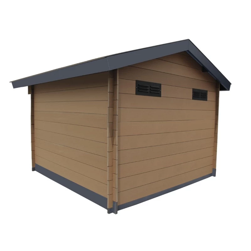 Abri De Jardin En Bois Composite 28mm Bois Vieilli 14,44m² Double Porte Alu Et Double Vitrage - WoodLife Garden 5 Abri De Jardin En Bois Composite 28mm Bois Vieilli 14,44m² Double Porte Alu Et Double Vitrage - WoodLife Garden – Image 5