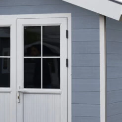 Abri De Jardin En Bois Composite 28mm Gris Clair 4,77m² PREMIUM - Woodlife Garden -Outdoor Soldes abri de jardin en bois composite 28mm gris clair 477m premium woodlife garden 5