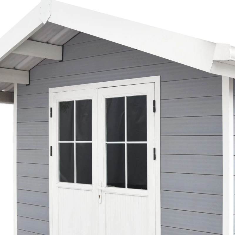 Abri De Jardin En Bois Composite 28mm Gris Clair 7,78m² PREMIUM - Woodlife Garden 4 Abri De Jardin En Bois Composite 28mm Gris Clair 7,78m² PREMIUM - Woodlife Garden – Image 4