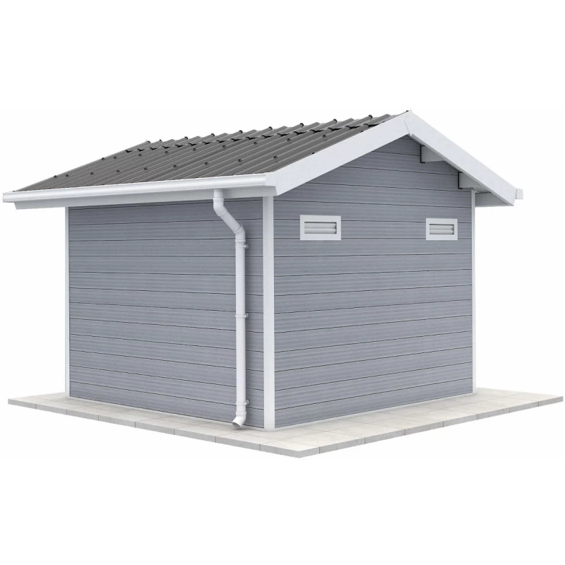 Abri De Jardin En Bois Composite 28mm Gris Clair 7,78m² PREMIUM - Woodlife Garden 5 Abri De Jardin En Bois Composite 28mm Gris Clair 7,78m² PREMIUM - Woodlife Garden – Image 5