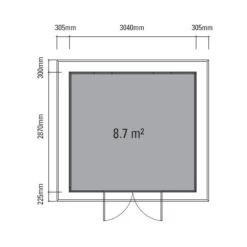 Abri De Jardin En Bois Composite 28mm Gris Clair 9m² PREMIUM Toit Plat - Woodlife Garden -Outdoor Soldes abri de jardin en bois composite 28mm gris clair 9m premium toit plat woodlife garden 5
