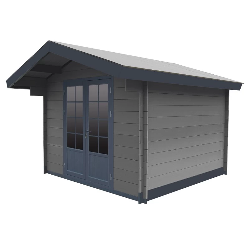 Abri De Jardin En Bois Composite 28mm Gris Foncé 14,44m² Double Porte Alu Et Double Vitrage - WoodLife Garden 2 Abri De Jardin En Bois Composite 28mm Gris Foncé 14,44m² Double Porte Alu Et Double Vitrage - WoodLife Garden – Image 2