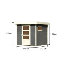 Abri De Jardin En Bois Gris Terre 4,62m² Freiburg 2 - Karibu -Outdoor Soldes abri de jardin en bois gris terre 462m freiburg 2 karibu 2