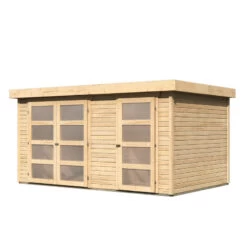 Abri De Jardin En Bois Massif 10,98m² Avec Cloison Intérieure Mühlentrup 2 – Karibu -Outdoor Soldes abri de jardin en bois massif 1098m avec cloison interieure muhlentrup 2 woodfeeling 3
