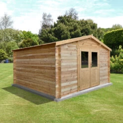 Abri De Jardin En Bois Massif 13m² PRIMO - Madriers 28mm Gardy Shelter