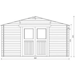 Abri De Jardin En Bois Massif 13m² PRIMO - Madriers 28mm Gardy Shelter -Outdoor Soldes abri de jardin en bois massif 13m primo madriers 28mm gardy shelter 3