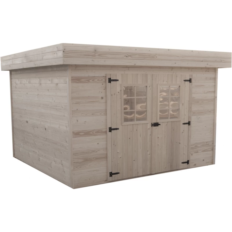 Abri De Jardin En Bois Massif 14,75m² Monopente – Madriers 28mm – Toiture En Bac Acier – Habrita 1 Abri De Jardin En Bois Massif 14,75m² Monopente – Madriers 28mm – Toiture En Bac Acier – Habrita