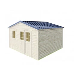 Abri De Jardin En Bois Massif 14m² SHELTY + – Madriers 28mm – Toiture En Acier – Forest Style -Outdoor Soldes abri de jardin en bois massif 14m shelty madriers 28mm toiture en acier forest style 3