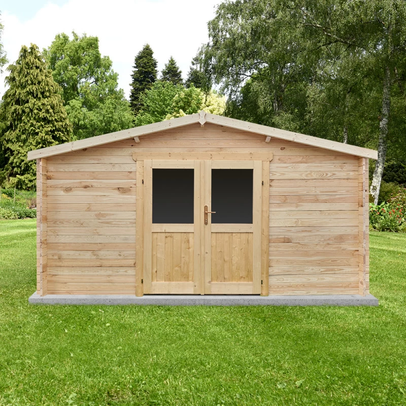 Abri De Jardin En Bois Massif 16m² PRIMO - Madriers 28mm Gardy Shelter 2 Abri De Jardin En Bois Massif 16m² PRIMO - Madriers 28mm Gardy Shelter – Image 2