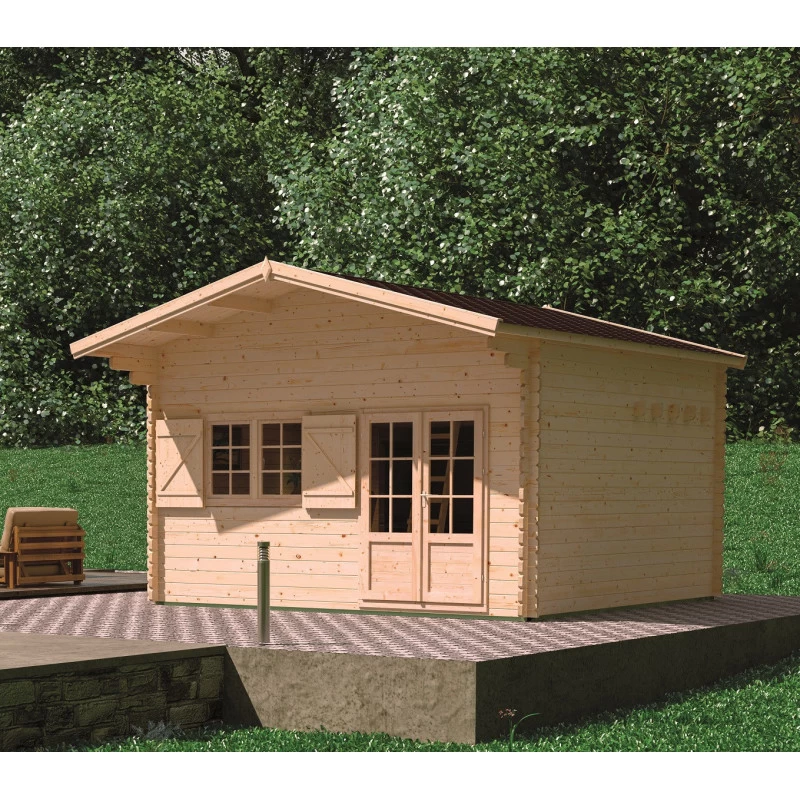 Abri De Jardin En Bois Massif 44mm - 19,2m² Jasmin + Mezzanine 8,68m² – Forest Style 1 Abri De Jardin En Bois Massif 44mm - 19,2m² Jasmin + Mezzanine 8,68m² – Forest Style