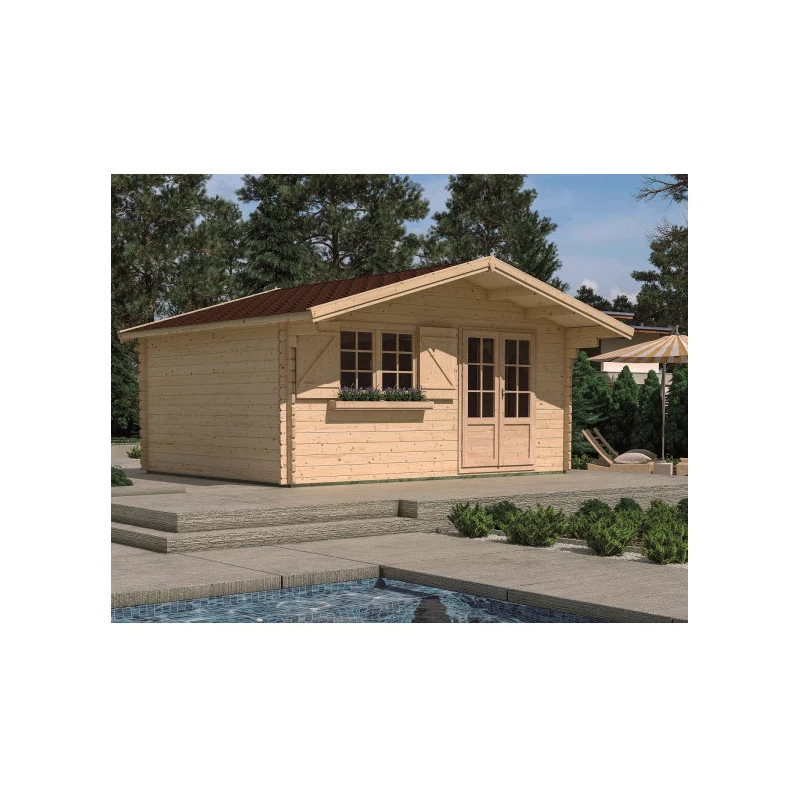 Abri De Jardin En Bois Massif 44mm - 19,82m² Lilac – Forest Style 1 Abri De Jardin En Bois Massif 44mm - 19,82m² Lilac – Forest Style