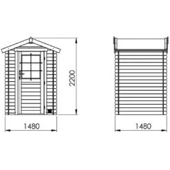 Abri De Jardin En Bois Massif 2,2m² HURON – Madriers 19mm – Forest Style -Outdoor Soldes abri de jardin en bois massif 22m huron madriers 19mm forest style 2