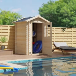 Abri De Jardin En Bois Massif 2,2m² HURON – Madriers 19mm – Forest Style -Outdoor Soldes abri de jardin en bois massif 22m huron madriers 19mm forest style 3