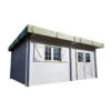 Abri De Jardin En Bois Massif 25,37m² – Madriers 42mm – Toiture En Bac Acier – Habrita