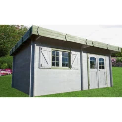 Abri De Jardin En Bois Massif 25,37m² – Madriers 42mm – Toiture En Bac Acier – Habrita -Outdoor Soldes abri de jardin en bois massif 2537m madriers 42mm toiture en bac acier habrita 2