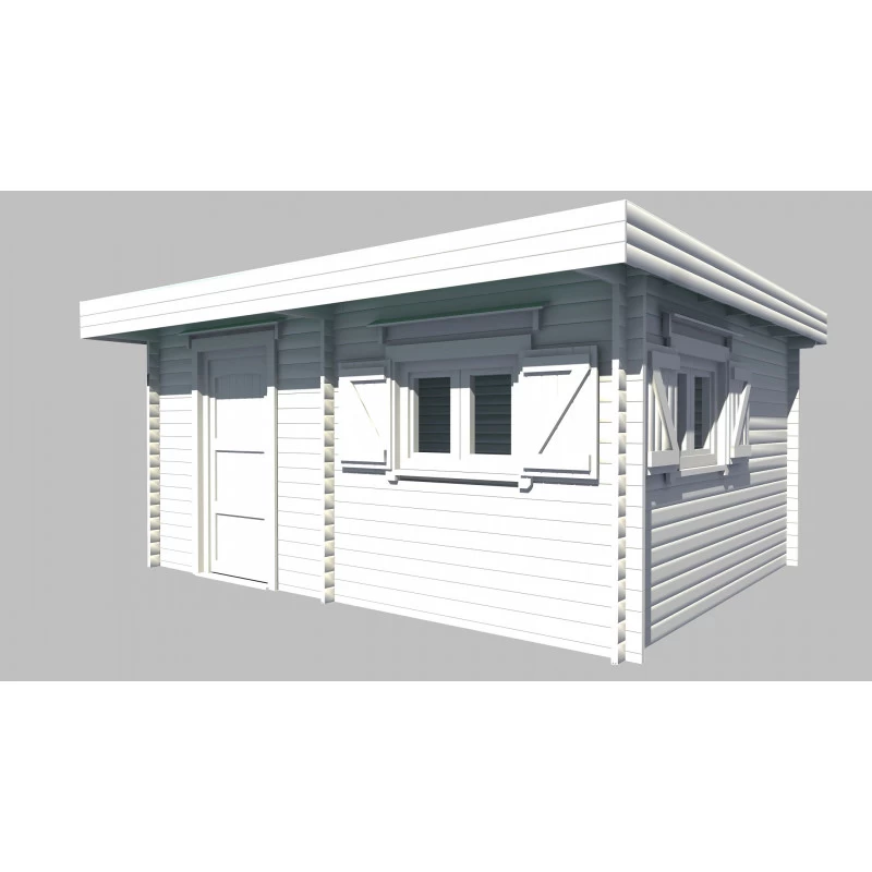 Abri De Jardin En Bois Massif 25,38m² – Madriers 60mm – Toiture En Bac Acier – Habrita 3 Abri De Jardin En Bois Massif 25,38m² – Madriers 60mm – Toiture En Bac Acier – Habrita – Image 3