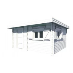 Abri De Jardin En Bois Massif 25,38m² – Madriers 60mm – Toiture En Bac Acier – Habrita