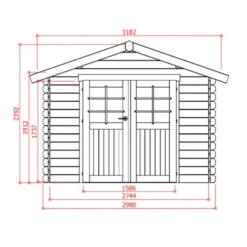 Abri De Jardin En Bois Massif 28mm Chartres Porte Double 7,09m² SOLID -Outdoor Soldes abri de jardin en bois massif 28mm chartres porte double 709m solid 2