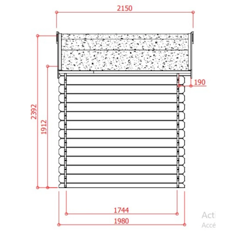 Abri De Jardin En Bois Massif 28mm Saran Porte Simple 5,9m² SOLID 3 Abri De Jardin En Bois Massif 28mm Saran Porte Simple 5,9m² SOLID – Image 3