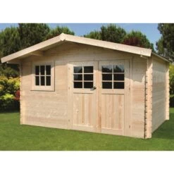 Abri De Jardin En Bois Massif 34mm Salzburg Avec Double Porte 11,56m² - SOLID