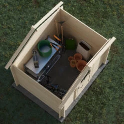 Abri De Jardin En Bois Massif 4,9m² KARIBA – Madriers 19mm – Forest Style -Outdoor Soldes abri de jardin en bois massif 49m kariba madriers 19mm forest style 3