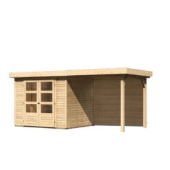 Abri De Jardin En Bois Massif 5,25m² Askola 3 Avec Appentis 240cm Et Paroi Arrière – Karibu 9 Abri De Jardin En Bois Massif 5,25m² Askola 3 Avec Appentis 240cm Et Paroi Arrière – Karibu -Outdoor Soldes abri de jardin en bois massif 525m askola 3 avec appentis 240cm et paroi arriere woodfeeling 3