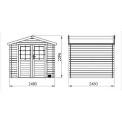 Abri De Jardin En Bois Massif 5,9m² JUNO – Madriers 19mm – Forest Style -Outdoor Soldes abri de jardin en bois massif 62m malawi madriers 19mm forest style 2