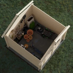 Abri De Jardin En Bois Massif 5,9m² JUNO – Madriers 19mm – Forest Style -Outdoor Soldes abri de jardin en bois massif 62m malawi madriers 19mm forest style 4