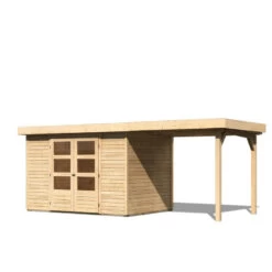 Abri De Jardin En Bois Massif 6,55m² Askola 4 Avec Appentis 240cm – Karibu 8 Abri De Jardin En Bois Massif 6,55m² Askola 4 Avec Appentis 240cm – Karibu -Outdoor Soldes abri de jardin en bois massif 655m askola 4 avec appentis 240cm woodfeeling 2