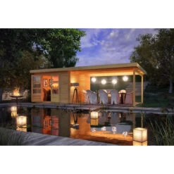 Abri De Jardin En Bois Massif 8,82m² Bastrup 5 Avec Appentis 400cm – Karibu -Outdoor Soldes abri de jardin en bois massif 882m bastrup 5 avec appentis 400cm woodfeeling 2