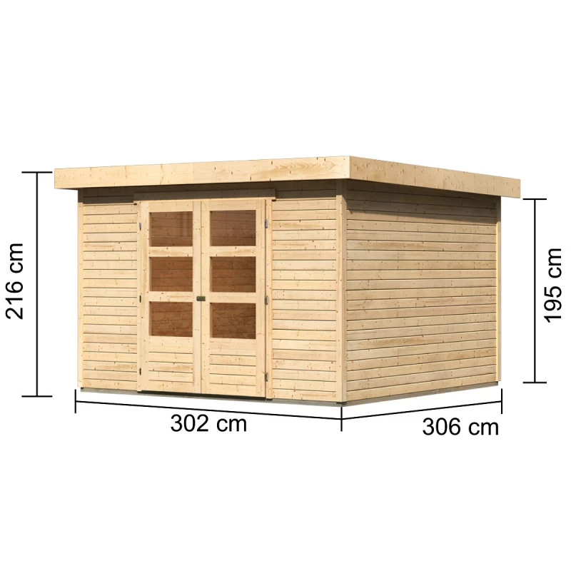 Abri De Jardin En Bois Massif 9,24m² Askola 6 – Karibu 2 Abri De Jardin En Bois Massif 9,24m² Askola 6 – Karibu – Image 2