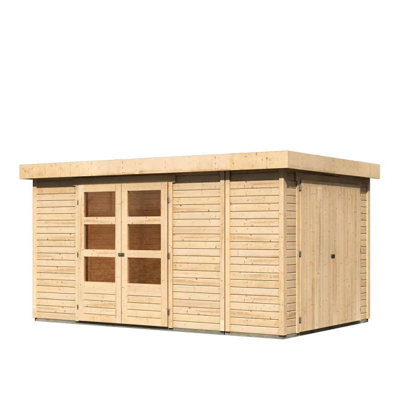 Abri De Jardin En Bois Massif 9,27m² Retola 6 Avec Armoire Intégrée – Karibu 3 Abri De Jardin En Bois Massif 9,27m² Retola 6 Avec Armoire Intégrée – Karibu – Image 3