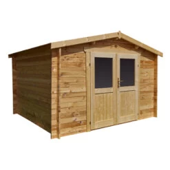 Abri De Jardin En Bois Massif 9m² PRIMO - Madriers 28mm Gardy Shelter -Outdoor Soldes abri de jardin en bois massif 9m primo madriers 28mm gardy shelter 2