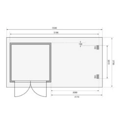 Abri De Jardin En Bois Massif Anthracite 5,62m² Bastrup 2 Avec Appentis 300cm Et Paroi Arrière – Karibu -Outdoor Soldes abri de jardin en bois massif anthracite 562m bastrup 2 avec appentis 300cm et paroi arriere woodfeeling 2