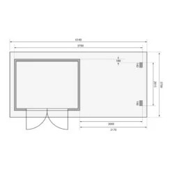 Abri De Jardin En Bois Massif Anthracite 7,04m² Bastrup 3 Avec Appentis 300cm Et Paroi Arrière – Karibu -Outdoor Soldes abri de jardin en bois massif anthracite 704m bastrup 3 avec appentis 300cm et paroi arriere woodfeeling 4