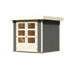 Abri De Jardin En Bois Massif Gris Terre 4,62m² Askola 2 – Karibu 9 Abri De Jardin En Bois Massif Gris Terre 4,62m² Askola 2 – Karibu -Outdoor Soldes abri de jardin en bois massif gris terre 462m askola 2 woodfeeling 3