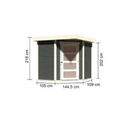 Abri De Jardin En Bois Massif Gris Terre 4,62m² Schwandorf 3 – Karibu -Outdoor Soldes abri de jardin en bois massif gris terre 462m schwandorf 3 woodfeeling 2