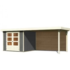 Abri De Jardin En Bois Massif Gris Terre 5,95m² Askola 3,5 Avec Appentis 280cm Et Paroi Arrière – Karibu 8 Abri De Jardin En Bois Massif Gris Terre 5,95m² Askola 3,5 Avec Appentis 280cm Et Paroi Arrière – Karibu -Outdoor Soldes abri de jardin en bois massif gris terre 595m askola 35 avec appentis 280cm et paroi arriere woodfeeling 2